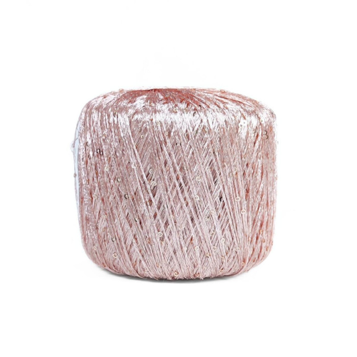 409 Пряжа Tropical Lane Paillettes, 25г - 195м, рожевий беж, 100% поліестер