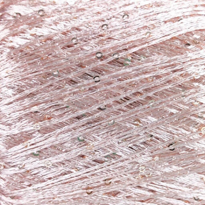 409 Пряжа Tropical Lane Paillettes, 25г - 195м, рожевий беж, 100% поліестер