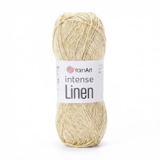 4102 Пряжа Intense Linen YarnArt , 50г - 180м, бежевий, 45% льон, 55% віскоза
