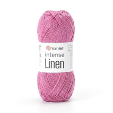 4108 Пряжа Intense Linen YarnArt , 50г - 180м, рожевий, 45% льон, 55% віскоза