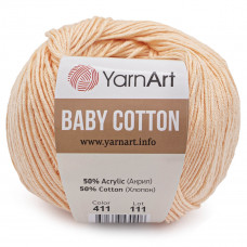 411 Пряжа Baby Cotton 50гр - 165 м (персиковий). YarnArt