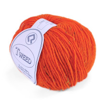 411 Пряжа Campolmi Filati Tweed, 100г - 250м, помаранчевий, 50% вовна, 50% акрил