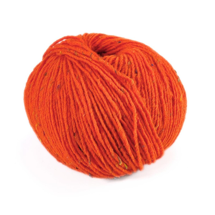 411 Пряжа Campolmi Filati Tweed, 100г - 250м, помаранчевий, 50% вовна, 50% акрил