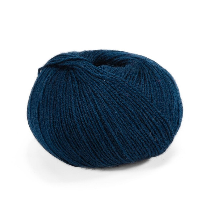 412 Пряжа Campolmi Filati Georgia, 50г - 200м, темно-синій, 50% вовна меринос, 50% акрил