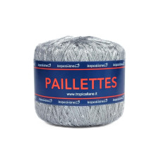 412 Пряжа Tropical Lane Paillettes, 25г - 195м, срібло, 100% поліестер
