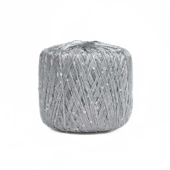 412 Пряжа Tropical Lane Paillettes, 25г - 195м, срібло, 100% поліестер