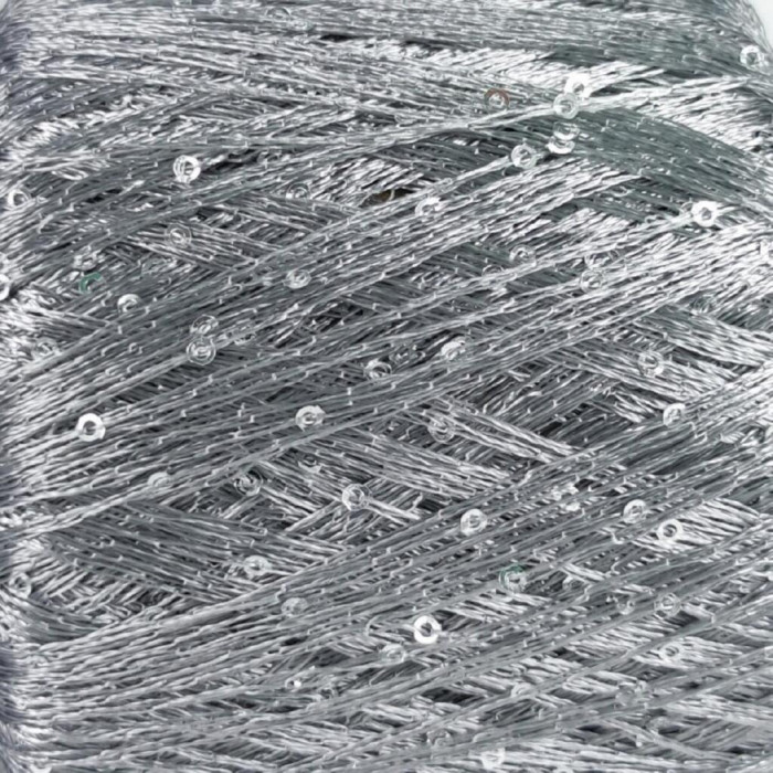 412 Пряжа Tropical Lane Paillettes, 25г - 195м, срібло, 100% поліестер