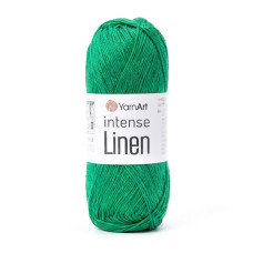 4127 Пряжа Intense Linen YarnArt , 50г - 180м, зелений, 45% льон, 55% віскоза