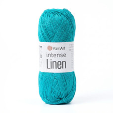 4129 Пряжа Intense Linen YarnArt , 50г - 180м, бірюзовий, 45% льон, 55% віскоза