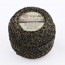 413 Пряжа Camellia 20гр - 190м (Чорний) YarnArt