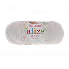 55 Пряжа Baby Wool 50гр - 175м (Белый) Alize