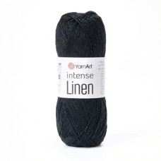 4135 Пряжа Intense Linen YarnArt , 50г - 180м, чорний, 45% льон, 55% віскоза