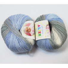 4692 Пряжа Baby Wool Batik 50гр - 175м (Різнокольорова) Alize(Знятий з виробництва)