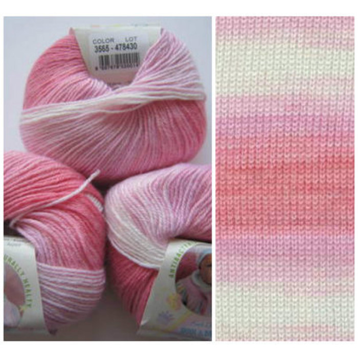 3565 Пряжа Baby Wool Batik 50гр - 175м (Різнокольорова) Alize(Знятий з виробництва)