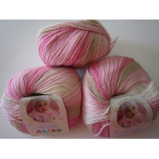 4397 Пряжа Baby Wool Batik 50гр - 175м (Різнокольорова) Alize(Знятий з виробництва)