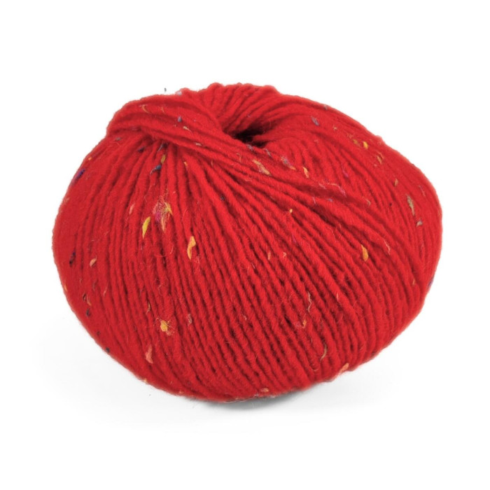 414 Пряжа Campolmi Filati Tweed, 100г - 250м, червоний, 50% вовна, 50% акрил
