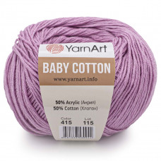 415 Пряжа Baby Cotton 50гр - 165 м (бузковий). YarnArt