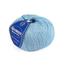 415 Пряжа Campolmi Filati Georgia, 50г - 200м, блакитний, 50% вовна меринос, 50% акрил