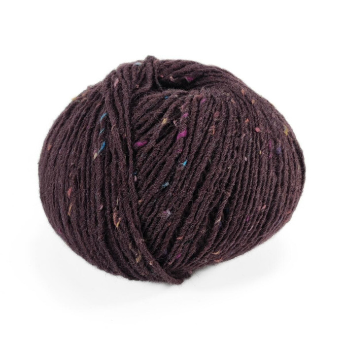 415 Пряжа Campolmi Filati Tweed, 100г - 250м, шоколад, 50% вовна, 50% акрил