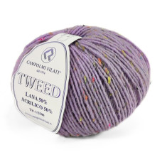 416 Пряжа Campolmi Filati Tweed, 100г - 250м, бузковий, 50% вовна, 50% акрил