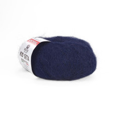 417 Пряжа Mondial Kid Seta, 25г - 210м, чорниця, 70% суперкід мохер, 30% шовк