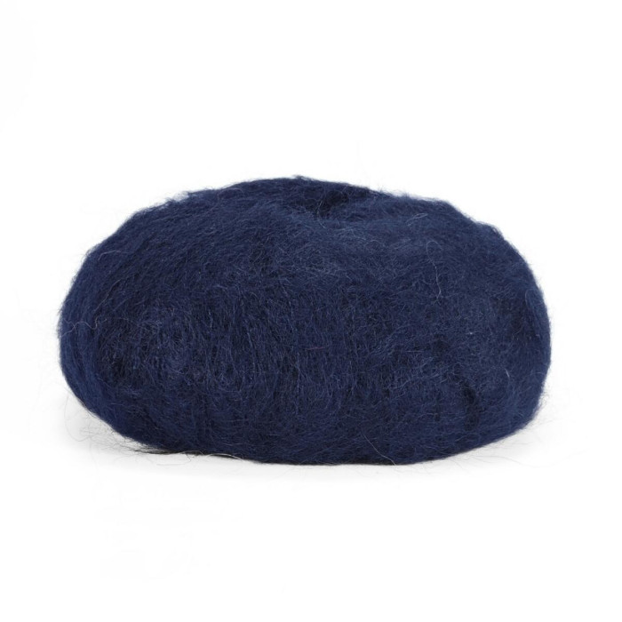 417 Пряжа Mondial Lieve, 50г - 140м, темно-синій, 90% кід мохер, 10% мікрофібра PА