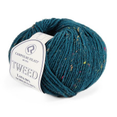 418 Пряжа Campolmi Filati Tweed, 100г - 250м, смарагдовий, 50% вовна, 50% акрил