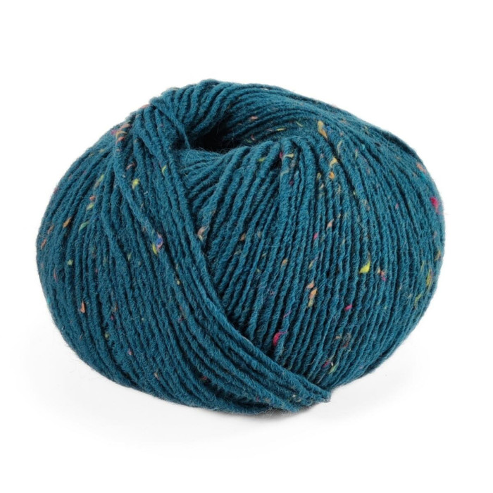 418 Пряжа Campolmi Filati Tweed, 100г - 250м, смарагдовий, 50% вовна, 50% акрил