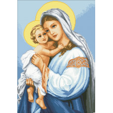 419 Божа Матір і Ісус. Світ можливостей. Канва з нанесеним малюнком