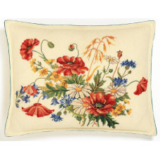 42-325 Eva Rosenstand Набір для вишивки хрестиком - Волошки Cornflower 35х45 см, Permilan №25