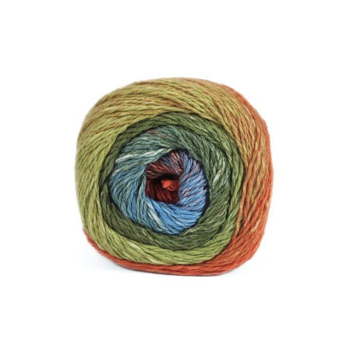 42 Пряжа Adriafil Matita Filato, 100г - 240м, різнокольоровий меланж, 76% бавовна, 24% конопля