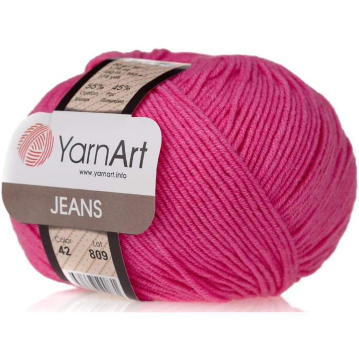 42 Пряжа Jeans 50гр - 160м (Рожевий) YarnArt