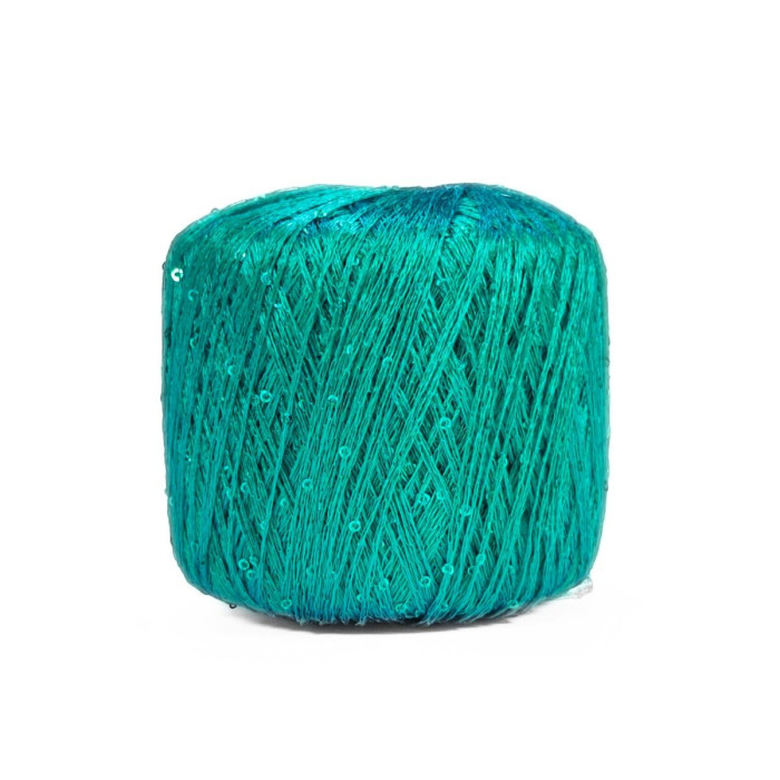 420 Пряжа Tropical Lane Paillettes, 25г - 195м, смарагдовий, 100% поліестер