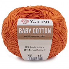 421 Пряжа Baby Cotton 50гр - 165 м (помаранчевий). YarnArt