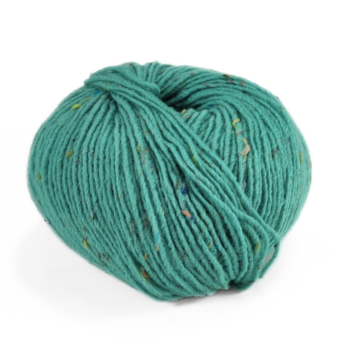 421 Пряжа Campolmi Filati Tweed, 100г - 250м, бірюзовий, 50% вовна, 50% акрил