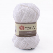 421 Пряжа Etamin 30гр - 180м (Білий) YarnArt