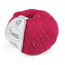 422 Пряжа Campolmi Filati Tweed, 100г - 250м, яскраво рожевий, 50% вовна, 50% акрил