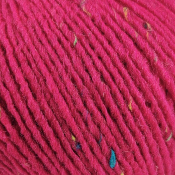 422 Пряжа Campolmi Filati Tweed, 100г - 250м, яскраво рожевий, 50% вовна, 50% акрил