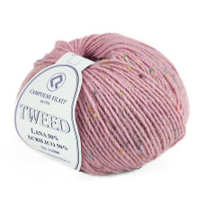 423 Пряжа Campolmi Filati Tweed, 100г - 250м, блідо-рожевий, 50% вовна, 50% акрил