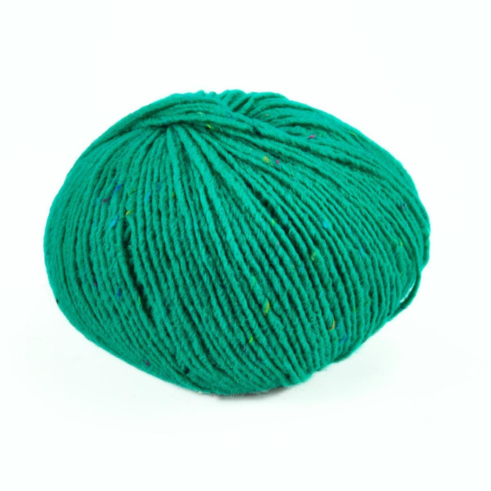 424 Пряжа Campolmi Filati Tweed, 100г - 250м, яскраво-зелений, 50% вовна, 50% акрил