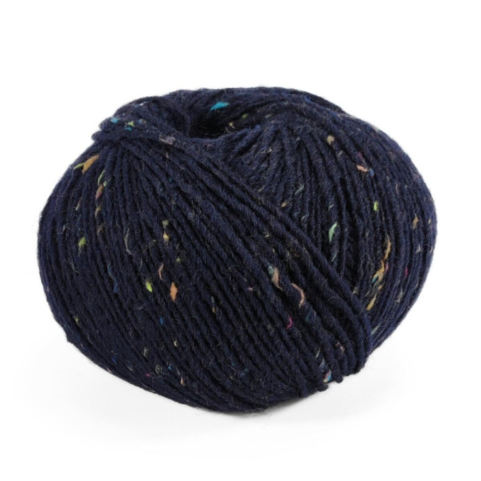 425 Пряжа Campolmi Filati Tweed, 100г - 250м, кобальт, 50% вовна, 50% акрил