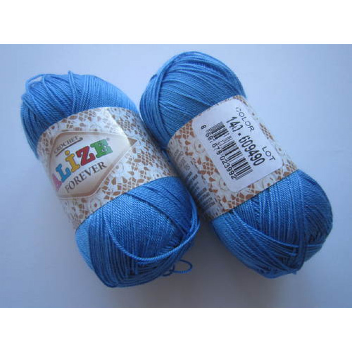 140 Пряжа Forever crochet 50гр - 300м (Блакитний) Alize(Знятий з виробництва)
