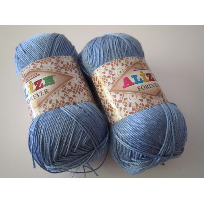 342 Пряжа Forever crochet 50гр - 300м (Блакитний) Alize(Знятий з виробництва)