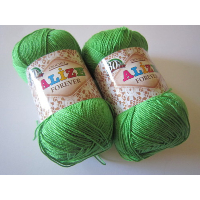 126 Пряжа Forever crochet 50гр - 300м (Зелений) Alize(Знятий з виробництва)