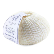 426 Пряжа Campolmi Filati Svezia, 100г - 250м, білий, 50% вовна, 50% акрил