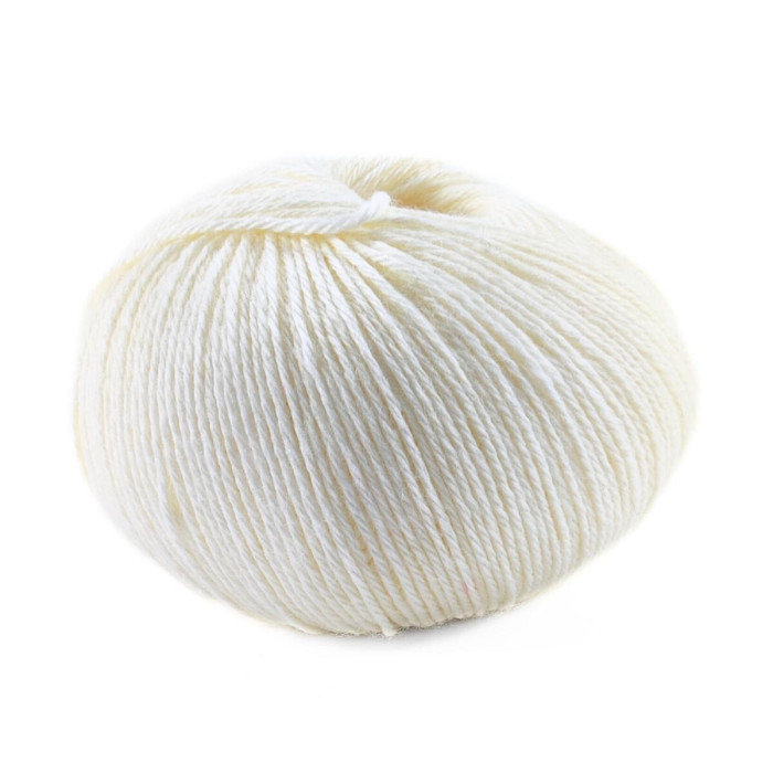 426 Пряжа Campolmi Filati Svezia, 100г - 250м, білий, 50% вовна, 50% акрил