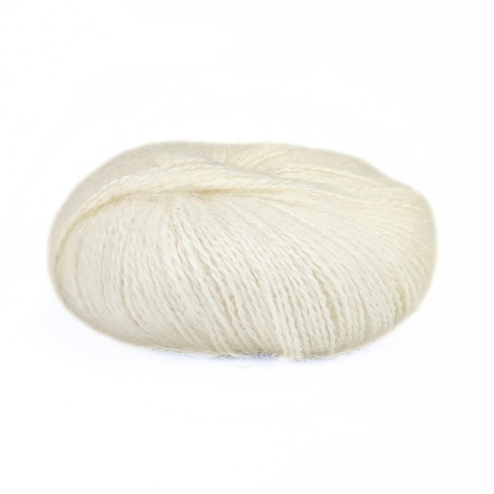 426 Пряжа Mondial Dolce Mohair, 50г - 150м, молочний, 60% кід мохер, 40% акрил