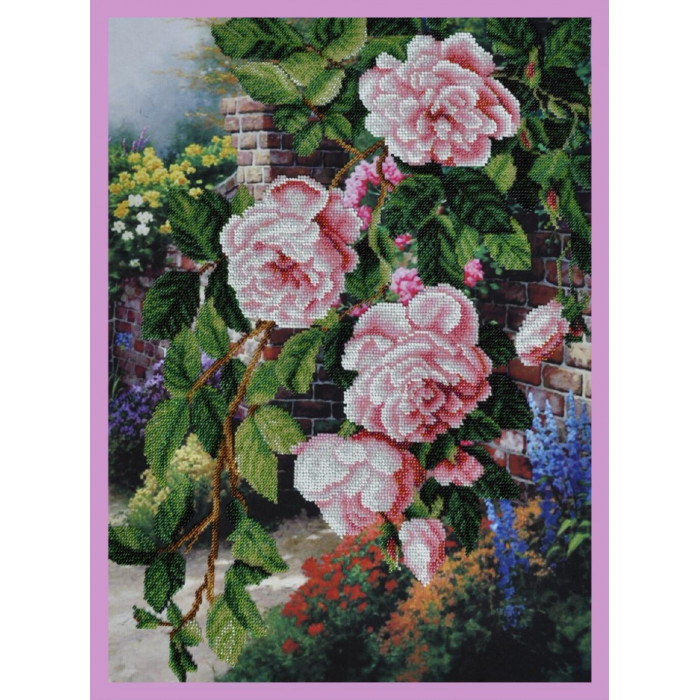Р-233 Квіти в саду. Картини Бісером. Набір для вишивання бісером(Знятий з виробництва)