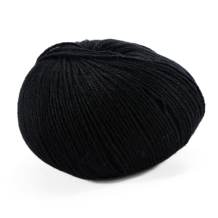 428 Пряжа Campolmi Filati Svezia, 100г - 250м, чорний, 50% вовна, 50% акрил