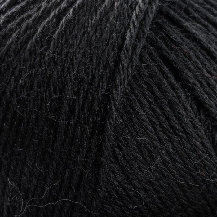 428 Пряжа Campolmi Filati Svezia, 100г - 250м, чорний, 50% вовна, 50% акрил